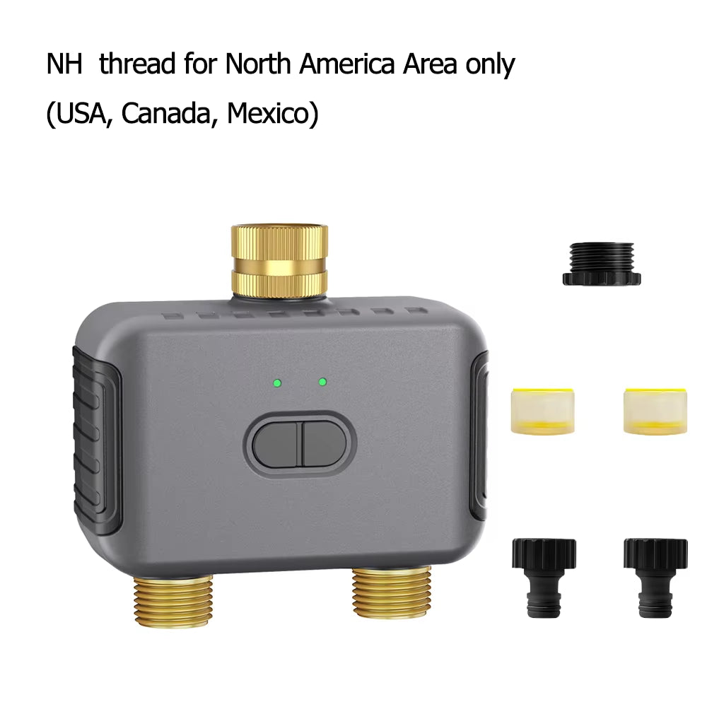 Water Timer with Gateway Dual Hose Automatic Garden Irrigation Watering System Remote Sprinkler Programmer Support Alexa